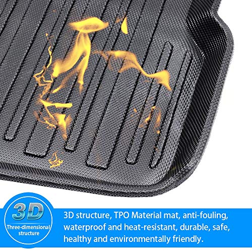 Fit for Trunk Mat Mercedes-Benz GLE W166 2015-2019 All Weather TPO Rear Cargo Liner Upgrade Material(NOT Fit 2020 GLE 350 with 5 Seats, 2018 550e Hybrid)