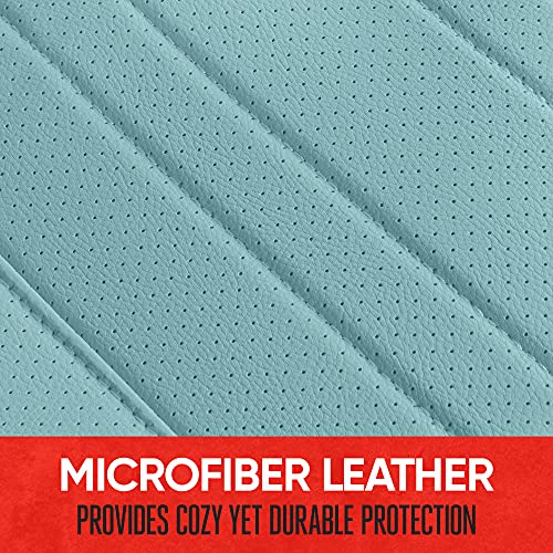 Motor Trend Seat Cover for Cars Trucks SUV, Faux Leather Rear Bench Mint Padded Car Seat Cover with Storage Pockets, Premium Interior Car Seat Cover