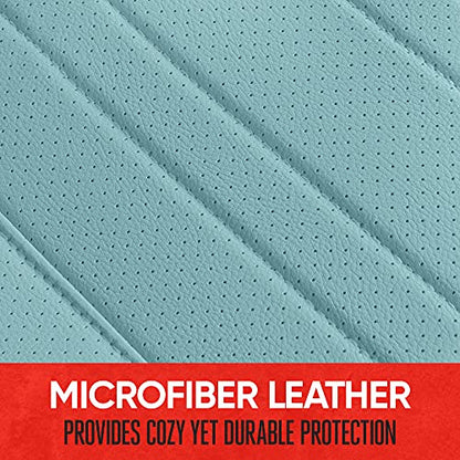 Motor Trend Seat Cover for Cars Trucks SUV, Faux Leather Rear Bench Mint Padded Car Seat Cover with Storage Pockets, Premium Interior Car Seat Cover