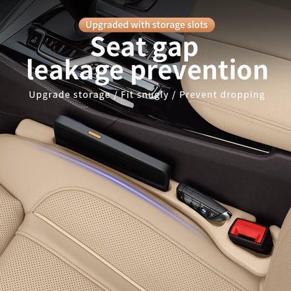 Car Seat Gap Filler Organizer Universal Fit Car SUV Truck Console Side Plug Strip Stopping Phone Key from Falling, Pack of 2 (Beige) - color: Beige