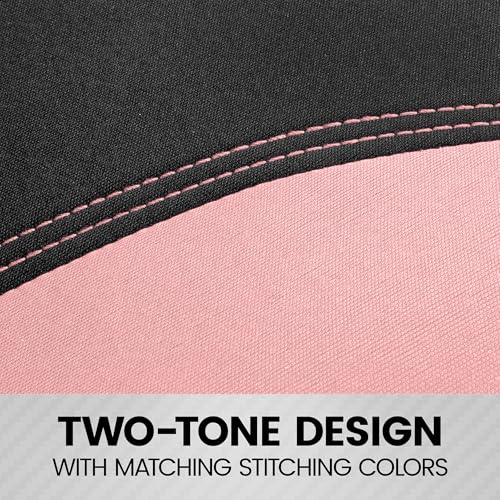 BDK UltraSleek Pink Seat Covers for Cars, Two-Tone Front with Matching Back Car Seat Cover, Made to Fit Most Auto Truck Van SUV, Interior Car Accessories, Full Set - color: Pink