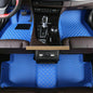 Custom Artificial Leather Waterproof All-Weather Car Floor Mats Fit for 99% Sedan SUV Sports Car Vehicle Car Mat (Blue) - color: Blue