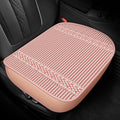 Linen & Ice Silk Front Seat Cover – Breathable Bottom Cushion Pad for Cars and SUVs, Cooling Design, Universal Fit Front Seat Protector, Pink - color: Pink