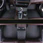 Custom Artificial Leather Waterproof All-Weather Car Floor Mats Fit for 99% Sedan SUV Sports Car Vehicle Car Mat (Black Beige) - color: Black beige
