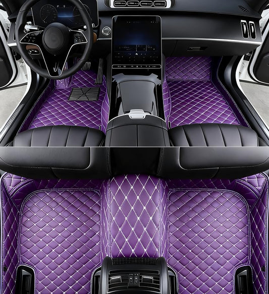 Custome Car Mats Accessories All Weather Floor mats Compatible with Automotive Floor Mats Passenger car mats (Purple) - color: Purple