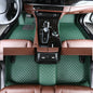 Custom Artificial Leather Waterproof All-Weather Car Floor Mats Fit for 99% Sedan SUV Sports Car Vehicle Car Mat (Green) - color: Green