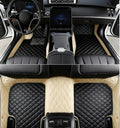Custome Car Mats Accessories All Weather Floor mats Compatible with Automotive Floor Mats Passenger car mats (Beige Black) - color: Beige Black