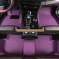 Custom Artificial Leather Waterproof All-Weather Car Floor Mats Fit for 99% Sedan SUV Sports Car Vehicle Car Mat (Purple) - color: Purple