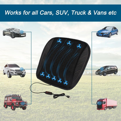 Universal Ventilated Car Seat Cushion with USB Interface Quick Cooling Three-Speed Adjustable Seat Cushion Suitable for All Car Seats, Home and Office Chairs (Style-B) - style: Style-B