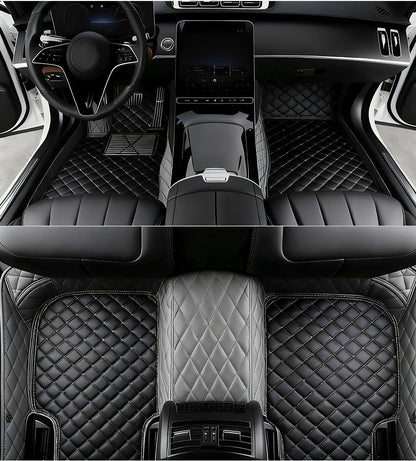 Custome Car Mats Accessories All Weather Floor mats Compatible with Automotive Floor Mats Passenger car mats (Gray Black) - color: gray Black