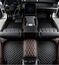 Custome Car Mats Accessories All Weather Floor mats Compatible with Automotive Floor Mats Passenger car mats (Brown Black) - color: brown black
