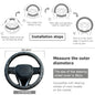 Topography Steering Wheel Cover Auto Leather Steering Wheel Protector, Anti-Slip, Breathable, Absorbing Sweat, Universal Topography Car Accessories 14.5–15 inch,Fit for Most Car, Trucks, SUV - style: Topography